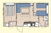 Grundriss Mobilheim 4/6 Personen