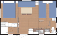 Grundriss Mobilheim 4 Personen