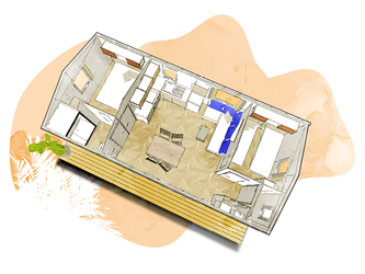 Plan Mobil-home Perceval - Rideau Bergame 812